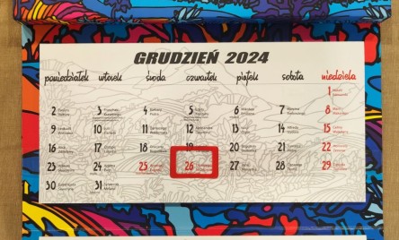 Duży, ścienny kalendarz z zegarem 33. Finał WOŚP  (Bateria w zestawie)