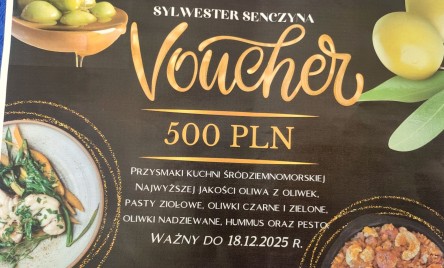 Pan Sylwester Senczyna &#34;OLIWAM&#34; podarowal  Voucher w kwocie 500zl