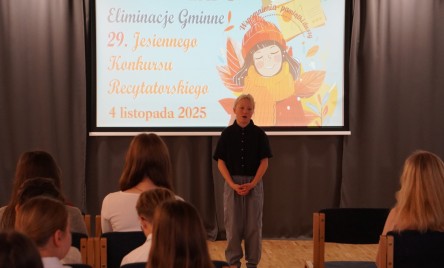 ELIMINACJE GMINNE 29. JESIENNEGO KONKURSU RECYTATORSKIEGO