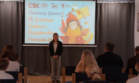 ELIMINACJE GMINNE 29. JESIENNEGO KONKURSU RECYTATORSKIEGO