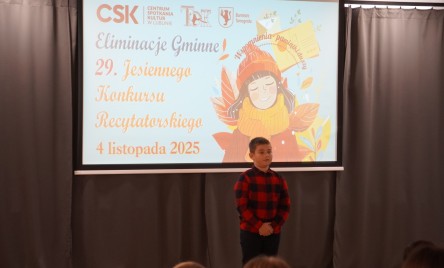 ELIMINACJE GMINNE 29. JESIENNEGO KONKURSU RECYTATORSKIEGO