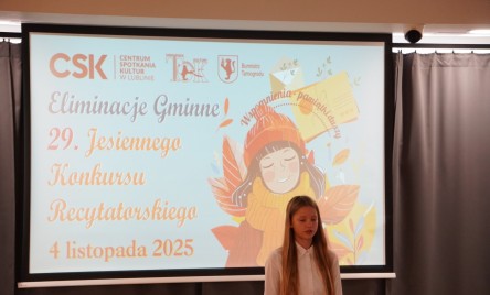 ELIMINACJE GMINNE 29. JESIENNEGO KONKURSU RECYTATORSKIEGO