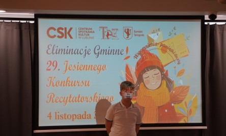 ELIMINACJE GMINNE 29. JESIENNEGO KONKURSU RECYTATORSKIEGO