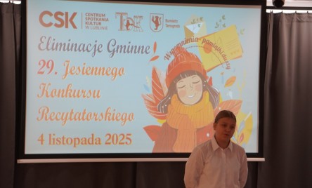 ELIMINACJE GMINNE 29. JESIENNEGO KONKURSU RECYTATORSKIEGO