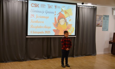 ELIMINACJE GMINNE 29. JESIENNEGO KONKURSU RECYTATORSKIEGO