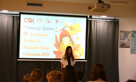 ELIMINACJE GMINNE 29. JESIENNEGO KONKURSU RECYTATORSKIEGO
