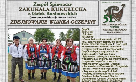 51. MIĘDZYWOJEWÓDZKI SEJMIK WIEJSKICH ZESPOŁÓW TEATRALNYCH-PROGRAM