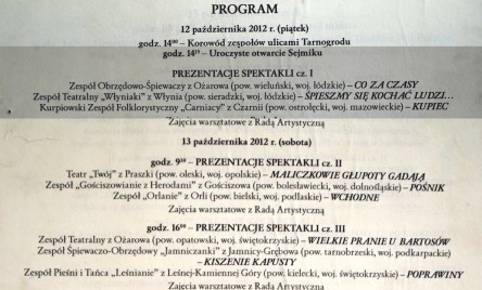 29. OGÓLNOPOLSKI SEJMIK 2012-AFISZ