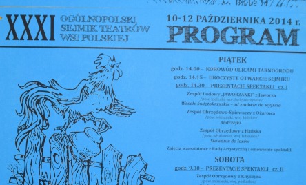 31. Ogólnopolski Sejmik Teatrów Wsi Polskiej - AFISZ