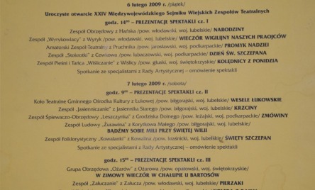 34. MIĘDZYWOJEWÓDZKI SEJMIK 2009-AFISZ