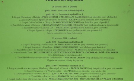 36. MIĘDZYWOJEWÓDZKI SEJMIK 2011-AFISZ