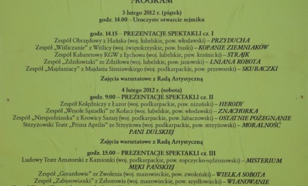 37. MIĘDZYWOJEWÓDZKI SEJMIK 2012-AFISZ