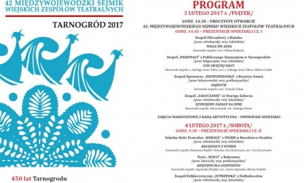 42. MIĘDZYWOJEWÓDZKI SEJMIK WIEJSKICH ZESPOŁÓW TEATRALNYCH - AFISZ